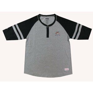 Stitches Youth Miami Marlins Official MLB Baseball Henley Shirt Size Medium